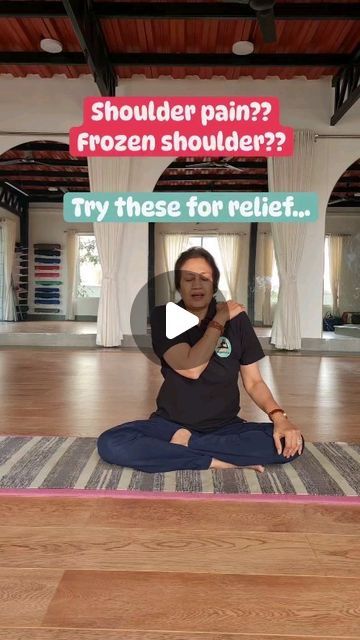 sangitasyogasutra on Instagram: "Do these simple shoulder movements for relief from shoulder pain or frozen shoulders. You can practice these twice or thrice daily as per capacity.  Do message and let me know how you feel. . . . .  #arthriticpain #arthritic #rheumatoidarthritis #arthritisawareness #arthriticpain #arthriticfingers #arthritispainrelief  #sangitasyogasutra #shoulder #shoulderpainrelief #shoulderpain #shoulderpainexercises" Shoulder Pain Relief Exercises, Shoulder Stretches For Pain, Frozen Shoulder Pain Relief, Exercise For Shoulder Pain, Shoulder Pain Relief Rotator Cuff, Exercises For Shoulder Pain, Shoulder Pain Remedies, Frozen Shoulder Pain, Frozen Shoulder Exercises