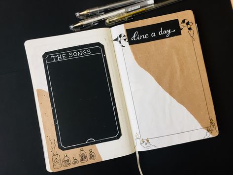 Bujo Tarot, Witchy Bullet Journal, Hobby Journal, Witchy Bujo, Calligraphy Journal, Witchcraft Tarot, Ballet Journal, April Bullet Journal, January Bullet Journal