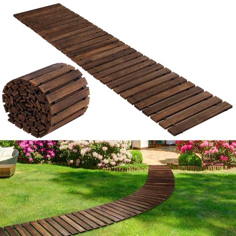 PRICES MAY VARY. 24ft Large Size: this garden walkway is about 24 ft/ 7.3 meter long, 17 inches/ 0.43 meter wide, and 0.39 inch/ 1 cm thick, whether winding through flower beds or leading to a cozy patio, our walkways provide ample coverage Non Slip and Study: our walkways are made of quality cedar wood, ensuring durability and natural beauty; It has a large load bearing capacity, is resistant to rot, cracking, UV rays, is not easy to fade, and can withstand the test of sunny or humid weather Reinforced Connection: each wooden block of the wooden walkway is firmly connected with anti rust steel wire rope, providing stability and longevity; Our walkways are reinforced with rubber gaskets, which are more resistant to aging than other PVR and nylon gaskets, so this wooden garden path can bear Garden Boardwalk, Beaches Wedding, Patio Pavers, Wooden Walkways, Cozy Patio, Garden Walkway, Outdoor Decor Backyard, Garden Yard Ideas, Home Landscaping