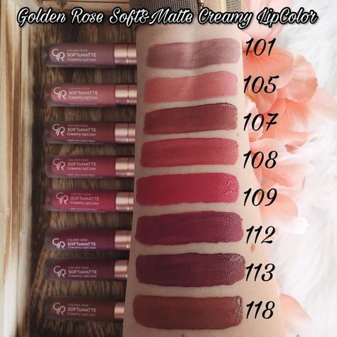 #lipstick #lippi Golden Rose Lipstick, Golden Rose Cosmetics, Lipstick Names, Mac Lipstick Colors, Dusky Skin, Lips Care, Rose Lipstick, Makeup Help, Lips Shades