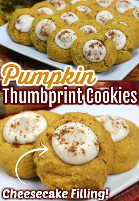 Cheesecake Icing, Cookies With Cream Cheese Filling, Pumpkin Flavored Desserts, Pumpkin Cake Mix Cookies, Cookies Cheesecake, Cookies With Cream Cheese, L Kitchen, Recipe Cookies, Pumpkin Cookie Recipe