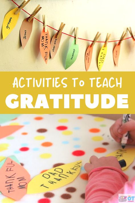 Gratitude Activities - The OT Toolbox Gratitude Week Preschool, Gratitude Family Activity, Gratitude Games For Preschoolers, Thankful School Activities, Gratitude Preschool Theme, Gratitude School Activities, Gratitude Sunday School Lesson, Thankfulness Activities For Preschool, Gratitude Counseling Activities