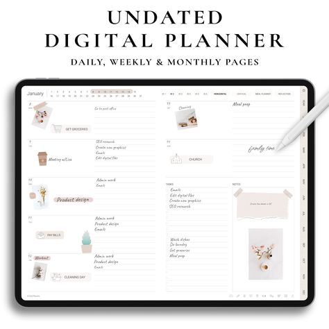 Digital Planner, Undated Planner, GoodNotes Planner, Weekly Planner, Daily Planner, Monthly Plann... collegeplanner #studentplannerprintable #2024freedigitalplanner #bookplanner. Monthly Overview Planner, Planner Horizontal Layout, Wellness Tracker, Medication Tracker, Monthly Planner Template, Undated Digital Planner, Workout Log, Undated Planner, Goodnotes Planner