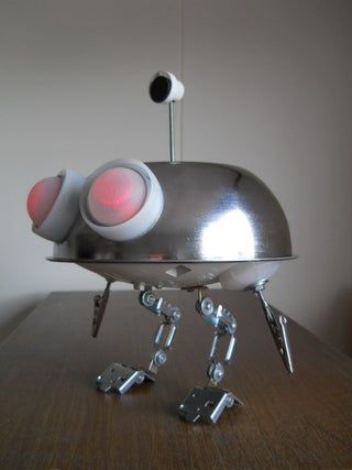 "*BATTERIES NOT INCLUDED" INSPIRED DESK JUNKBOT : 6 Steps (with Pictures) - Instructables Robot Assemblage, Futuristic Party, Nuts And Bolt, Iron Hinges, Diy Robot, Dremel Rotary Tool, Arte Robot, Junk Art, Rotary Tool