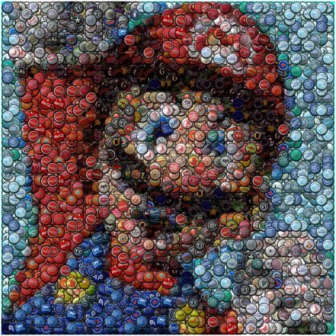 Bottle Cap Mosaic, Sustainable Classroom, Bottlecap Crafts, Beer Bottle Cap Crafts, Beer Cap Art, Bottle Cap Projects, Bottle Cap Art, Beer Bottle Cap, Bottle Cap Crafts