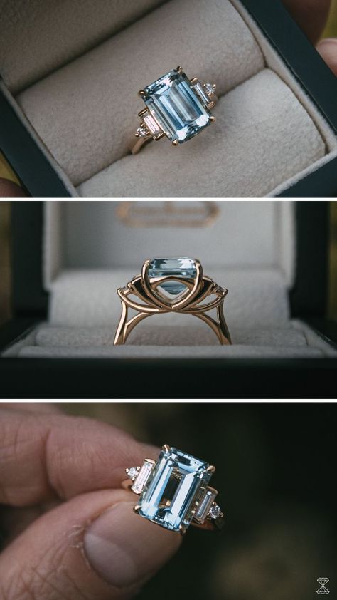 Old Gold Jewelry Indian, Old Gold Jewelry, Cute Engagement Rings, Future Engagement Rings, Aquamarine Engagement Ring, Dream Engagement Rings, Aquamarine Jewelry, Jewelry Indian, Gold Jewelry Indian