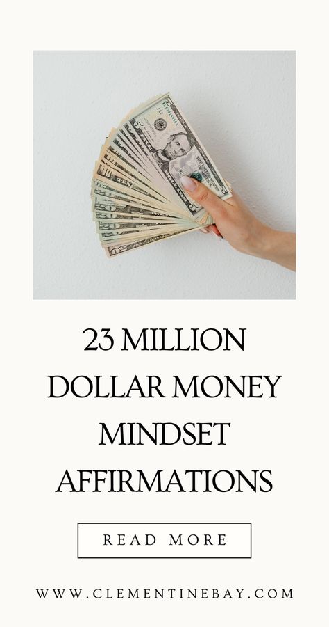 23 Powerful money affirmations to transform your money mindset. Read 4 ways to use affirmations for money and the 3 benefits of using them. Money mindset affirmations, the law of assumption, manifestation affirmations, manifest wealth, manifest money. Instant Money Manifestation, Money Abundance Affirmations, Financially Abundant, Money Affirmations Law Of Attraction, Affirmations For Money, The Law Of Assumption, 3 Million Dollars, Mindset Affirmations, Law Of Assumption