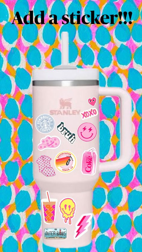 #remix Cute Stanley, Preppy Stickers, Stickers Cute, Diet Coke, Starbucks Coffee, Create Collage, Creative Play, Create Yourself