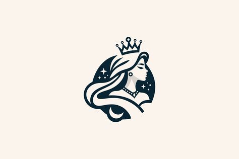 Queens Elegance Logo by Andika Raflesianto Fairytale Logo, Queen Logo Design, Queen Logo, Queen Aesthetic, Creative Logo, Global Community, Creative Professional, Fairy Tales, Logo Design