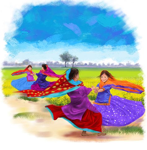 Holi Painting, Holi Drawing, Punjab Culture, Holi Greetings, Ashburn Virginia, Pakistan Culture, Pakistani Culture, Punjabi Culture, Composition Painting