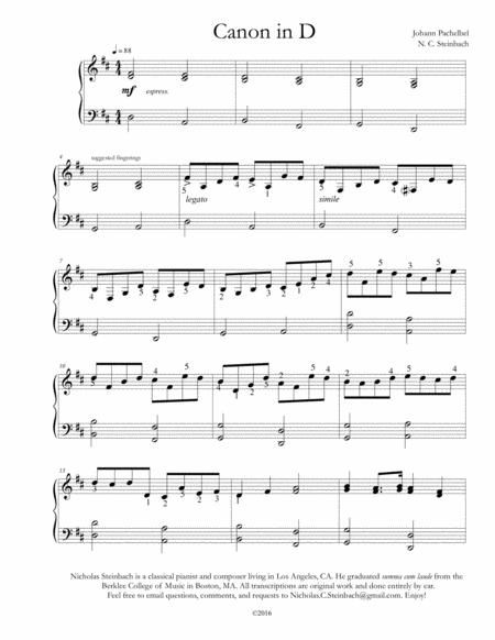 Canon In D By Johann Pachelbel (1653-1706) - Digital Sheet Music For Individual Part,Lead Sheet,Piano Reduction,Solo Part - Download & Print S0.151963 | Sheet Music Plus Easy Violin Sheet Music, Sheet Music Easy, Johann Pachelbel, Free Printable Sheet Music, Canon In D, Easy Sheet Music, Piano Sheet Music Pdf, Free Piano Sheets, Expression Sheet