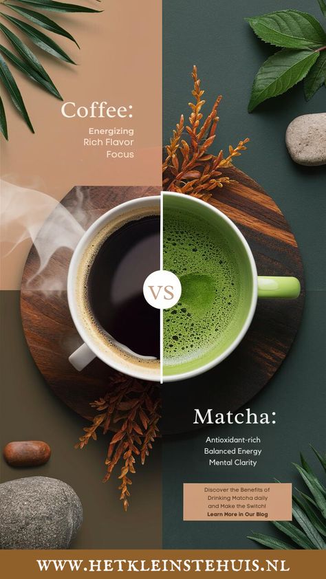 ☕️ Coffee lover? 🍵 Meet matcha!  Discover why this vibrant green tea might be your next go-to for balanced energy, mental clarity, and a boost of antioxidants. Dive into the unique benefits of matcha, compare it with your daily coffee, and explore why more people are making the switch.   Ready to try something new and healthier? 🌱✨  Read our blog to learn how matcha can elevate your daily routine! Matcha Vs Coffee, Health Benefits Of Matcha, Te Matcha, Benefits Of Matcha, What Is Matcha, Coffee Vs Tea, Matcha Tea Set, Tea Crafts, Matcha Benefits