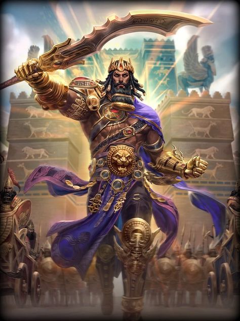 Persian Warrior, Epic Of Gilgamesh, Ancient Mesopotamia, Ancient Persian, Mythology Art, Armor Concept, God Art, Mesopotamia, Gods And Goddesses