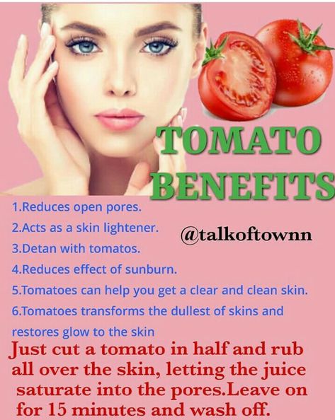 Tomato For Skin, Wrinkles Remedies Face, Hair And Skin Vitamins, Natural Face Cleanser, Diy Beauty Treatments, Clear Healthy Skin, Natural Skin Care Remedies, Serious Skin Care, Good Skin Tips