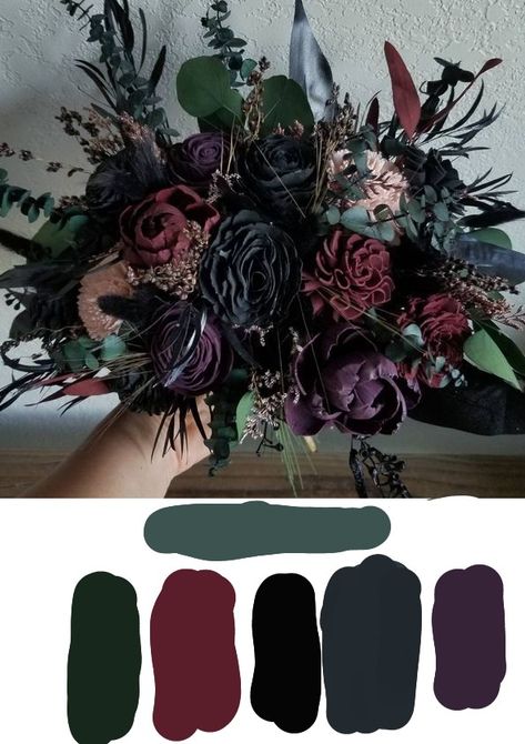 Colour Pallettes, Dark Romantic Wedding, Gothic Wedding Theme, Dark Wedding Theme, Viking Wedding, Dark Home Decor, Goth Wedding, Dark Wedding, Dark Romantic