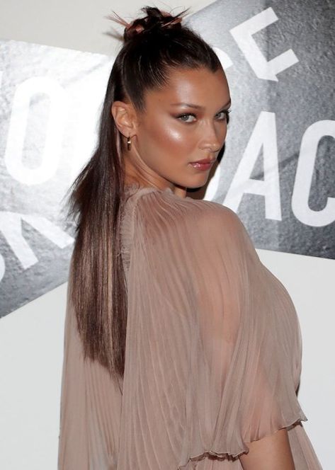 Celeb Half Up Half Down Hair, Slicked Back Hairstyles Half Up Half Down, Half Hair Up Half Down, Half Up Half Down Clean Look, Sleek Back Half Up Half Down, Slik Hairstyles Half Up, Long Half Up Hairstyles, Straight Hairstyles Half Up Half Down, Half Down Hairstyles