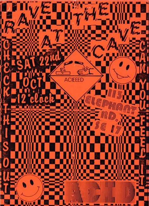 25 nostalgic smiley shots to satisfy your acid house cravings - Galleries - Mixmag Acid House Rave, Rave Poster, Acid Graphics, Rave Art, Rave Flyer, Rave Aesthetic, Acid Art, 90s Rave, Rave Culture