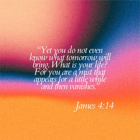 James 4:14 Bible, James 4 7, Life Verses, Throne Of Grace, Bible Humor, James 4, Study Scripture, Gods Girl, Lord God