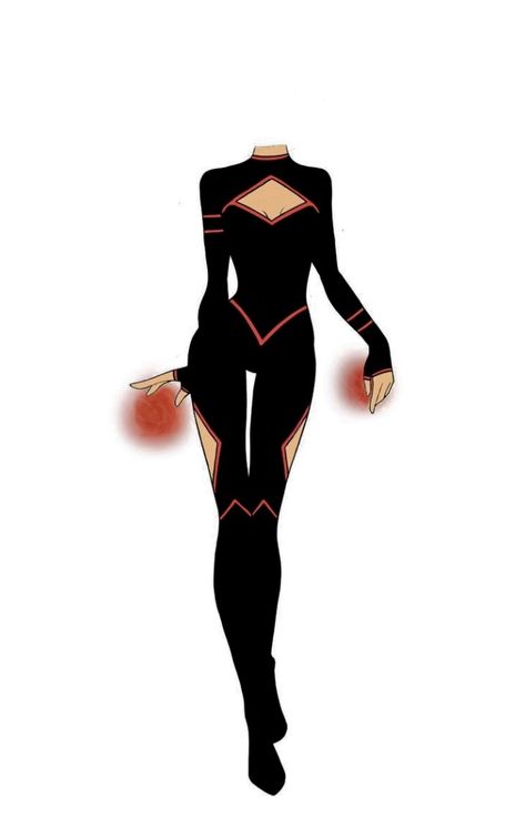 Woman Superhero Suit, Woman Superhero Suit Design, Supervillain Outfits Design Female, Superhero Costume Ideas For Women, Women Superhero Suit Ideas, Villian Suits Designs Female, Red Villain Outfit, Superhero Outfit Ideas For Women, Orange Superhero Suit