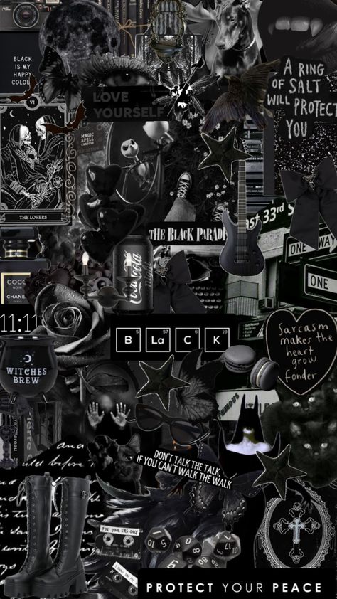 #black #collage #wallpaper #fyp #aesethic Dark Aesthetic Wallpaper Samsung, Collage Wallpaper Black, Dark Y2k Wallpaper, Black And White Collage Wallpaper, Phone Collage Wallpaper, Sui̇ci̇deboys Wallpapers, Grudge Wallpapers, Slytherin Astetic, Black Collage Wallpaper