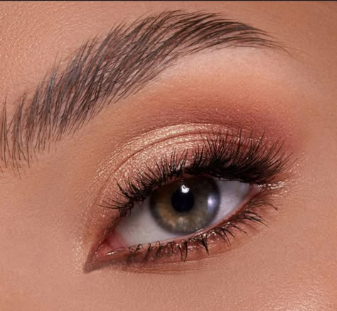 Light Colored Eyeshadow, Copper Eyeshadow Brown Eyes, Terracota Makeup Looks, Light Eyeshadow Looks For Brown Eyes, Eye Makeup Looks For Brown Eyes, Make Up Dorado, Make Terracota, Makeup Nude Look, Eye Makeup For Brown Skin