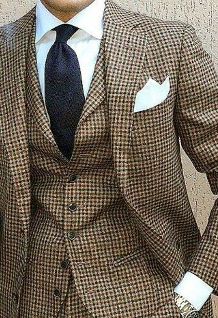 Houndstooth Suit Mens, Gentleman Mode, Houndstooth Suit, Camouflage Suit, Tweed Suit, Tailored Suit, Tweed Suits, Sharp Dressed Man, Suit Style