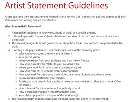 Artist Statement Guidelines  -Pinned by Mary Scott Artist Statement Examples, Statement Photography, Artists Statement, Artist Statement Template, Art Syllabus, Artist Resume, Art Analysis, Art Critique, Art Criticism