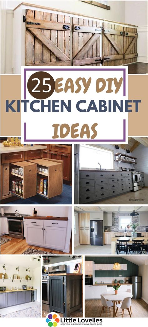 Have you ever felt embarrassed because of how your kitchen cabinets look? A kitchen cabinet makeover might be what your kitchen needs.  It’s time to take a bold step and get rid of that weird “shy” feeling that you get whenever a friend enters your kitchen. Diy Country Kitchen Cabinets, Non Cabinet Kitchen, Cabinet Door Alternatives Kitchen, Simple Diy Kitchen Cabinets, Extra Kitchen Cabinet Ideas, Easy Diy Kitchen Cabinet Makeover, Redoing Inside Kitchen Cabinets, Build Your Own Cupboards, No Kitchen Cabinet Doors