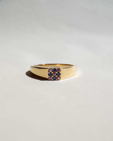 Duetto Signet Ring - Blue & Pink - Foe & Dear