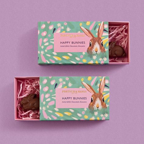 Extraordinary Chickens' Packaging Is What The Easter Bunny's Dreams Are Made Of | Dieline - Design, Branding & Packaging Inspiration Chocolate Logo, Painterly Style, 3d Elements, Hunny Bunny, Chocolate Easter Bunny, Fortnum Mason, Watermark Design, Chocolate Brands, Fortnum And Mason