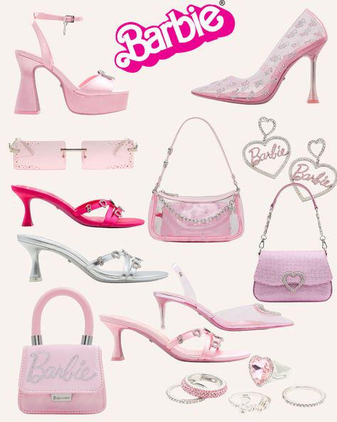 Barbie, Barbiecore, Barbie Aldo shoes Barbie High Heels, Nicki Concert, Trendy Trainers, The Barbie Movie, Barbie Inspired, Barbie Shoes, Pink High Heels, Mattel Dolls, Cute Dress Outfits