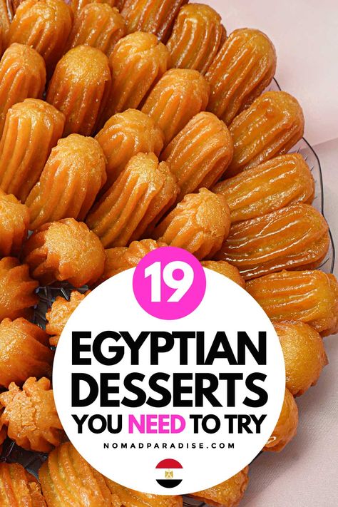 Middle East Sweets, Egypt Dessert Recipes, Egyptian Desserts Easy, Easy Arabic Dessert Recipes, Aladdin Themed Desserts, Arabian Sweets Arabic Dessert, Middle East Dessert, Egyptian Party Food, Vegan Egyptian Food