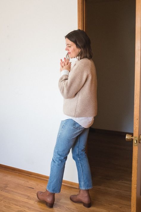 3 Ways to Style an Oversized Sweater - Seasons + Salt Dress Sweater Outfit, Style An Oversized Sweater, Casual Sweater Outfits, Wfh Wardrobe, Fall Sweater Outfits, Empty Wallet, Wardrobe Space, Sweater Season, Fall Capsule Wardrobe