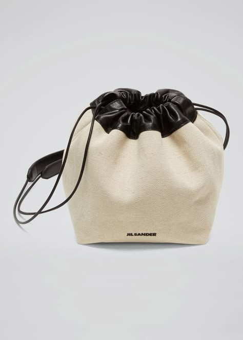 V4WEE Jil Sander Small Canvas Drawstring Crossbody Bag Drawstring Crossbody Bag, Canvas Drawstring Bag, Jil Sander Bag, Handmade Jewelry Business, Drawstring Shoulder Bag, Canvas Bag Design, Small Drawstring Bag, Diy Bag Designs, Ipad Bag