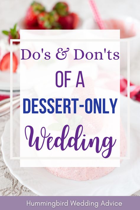 Hosting a dessert-only wedding reception can be a great way to save money on your wedding, and also have some great food there. To make sure your wedding guests have a great experience, take note of the do's and don'ts of this kind of reception. The right time of day, proper communication with guests on what to expect, and making sure you eat before your reception are crucial to having a great day. More tips in the blog post! // wedding tips // bride // groom // cake // dessert // reception // Wedding Cake On Every Table, Light Wedding Reception Food, Dessert Only Reception, Snack Foods For Wedding Receptions, Cake Reception Only, Wedding Reception Treats, Cake And Punch Wedding Reception Ideas, Dessert Wedding Reception Ideas, Dessert Reception Ideas