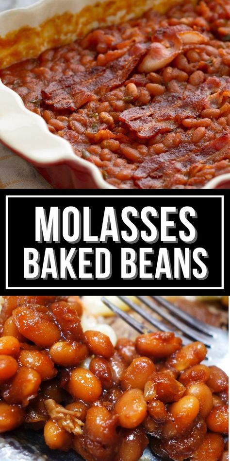 Molasses Baked Beans Slow Cooker, Baked Beans With Turkey Meat, Gluten Free Baked Beans Recipe, Martha Stewart Baked Beans, Picnic Beans Recipe, Baked Beans Molasses, Baked Beans With Molasses And Bacon, Baked Beans With Molasses Recipe, Kfc Baked Beans Recipe