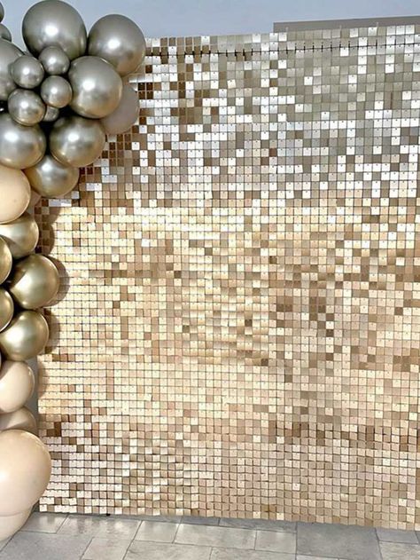 Free Returns ✓ Free Shipping On Orders $49+ ✓. 1pc PVC Block Foil Curtain, Holographic Party Backdrop For Party- Party Backdrops at SHEIN. Glitz And Glam Bridal Shower Theme, 20s Backdrop, Glitz And Glam Party Decorations, Glitz And Glamour Party, Holographic Party, Backdrop For Wedding, Foil Curtain, Party Backdrops, Blue Cactus