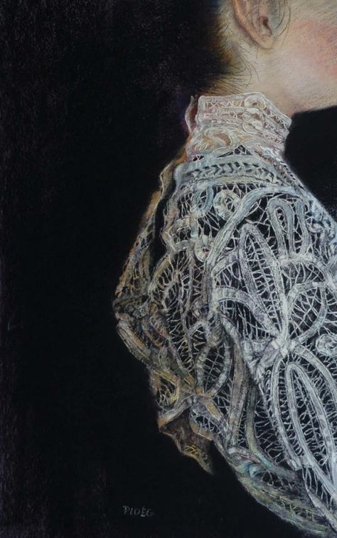 Lace Drawing, Realistic Eyes, Tree Paintings, Soft Pastel Art, Lace Painting, Lace Art, Pastel Sec, Historical Painting, Drawing For Beginners