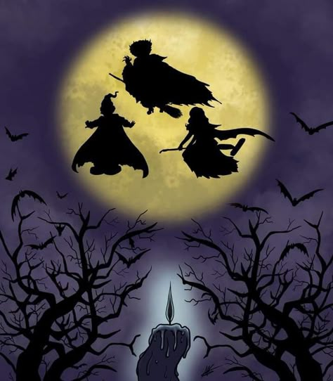 Hocos Pocos Wallpaper, Hocus Pocus Artwork, Hocus Pocus 2 Wallpaper, Hocus Pocus Drawing, Hocus Pocus Painting, Hermanas Sanderson, Halloween Quiz, Helloween Wallpaper, Hocus Pocus Witches