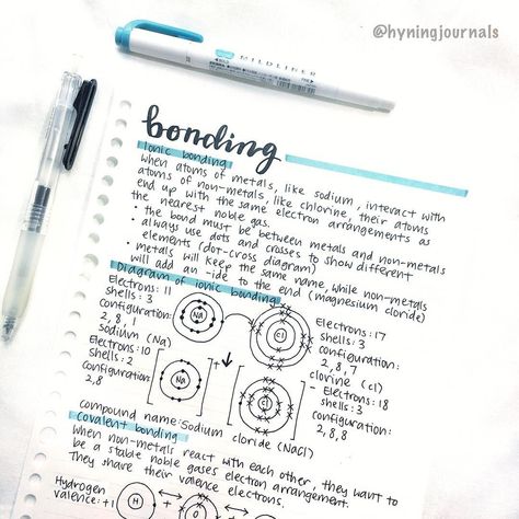 • Science Chemical Bonding Notes • I honestly feel like I could’ve done better on the science test, but it’s ok it’s over :/ the things… Chemistry Notes Chemical Bonding, Chemical Bonds Notes, Chemical Bonding Notes Aesthetic, Ionic Bonding Notes, Chemical Bonding Notes, Chemistry Bonding, Academic Notes, Notes Layout, Gcse Science Revision