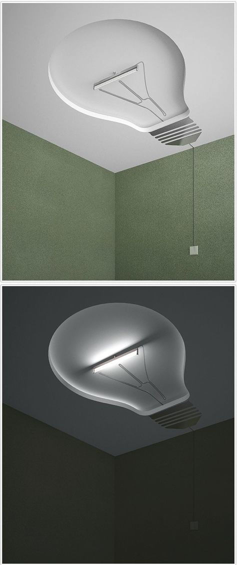 Ceiling light carved out of the ceiling in the shape of a light bulb! Brilliant idea...pun intended! LOL Blitz Design, Deco Luminaire, False Ceiling Design, Pop Design, False Ceiling, Ceiling Lighting, Lighting Ideas, Ceiling Design, 인테리어 디자인