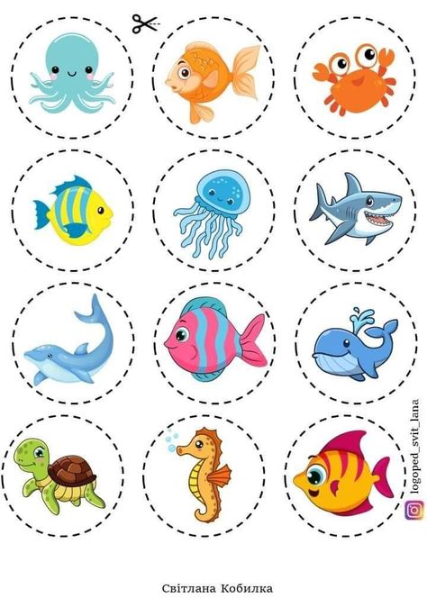 Under The Sea Activities, Butterfly Cake Decorations, Underwater Party, The Little Mermaid Party, Fish Activities, Emotions Activities, Animals Printable, Art Kits For Kids