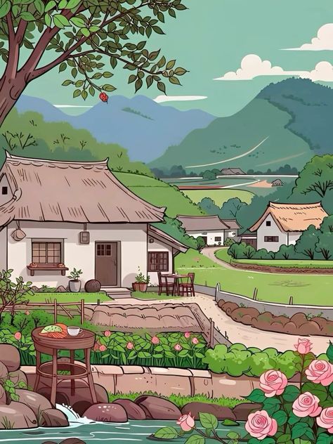 Vision Art, Storybook Art, Relaxing Art, My Fantasy World, Cartoon Wallpaper Hd, Cottage Art, Fantasy Photography, Ghibli Art, Nature Art Painting