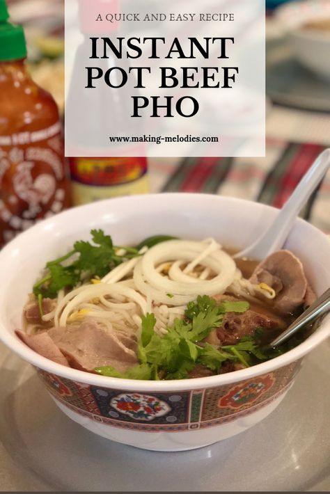 Instant Pot Pho Recipe, Pho Noodle Soup Recipe, Pressure Cooker Pho, Beef Pho Recipe, Pho Soup Recipe, Pho Beef, Pho Noodle Soup, Vietnamese Beef, Pho Noodles