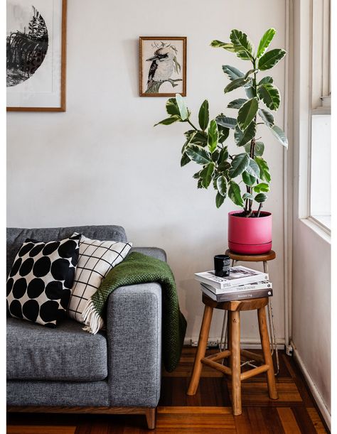 Small Corner Living Room, 60s Apartment, 60s Interior, Inspiring Interiors, Melbourne House, Antique Shop, Interior Garden, Small Apartment, Be Better