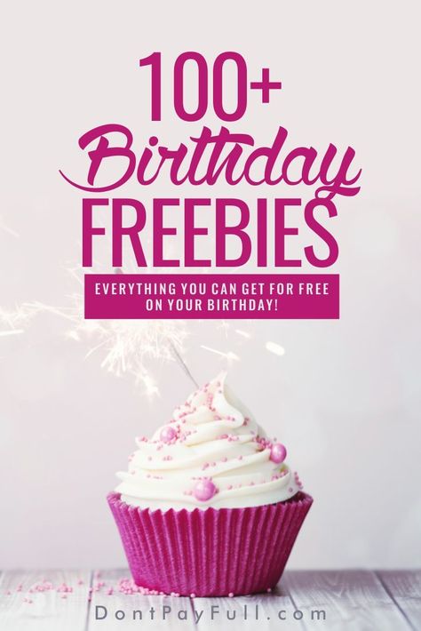 101 Birthday Freebies: Everything You Can Get for Free on Your Birthday #DontPayFull Free Birthday Pictures, Birthday Discounts, Free On Your Birthday, Birthday Gifs, 58th Birthday, Birthday Free, 100 Birthday, Food Birthday, Birthday Discount