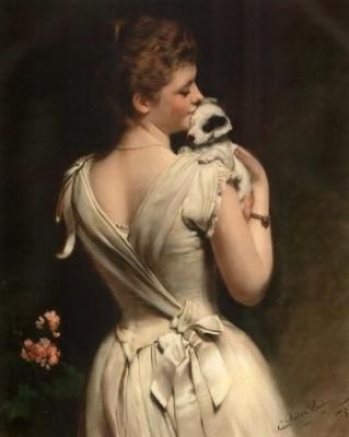 - "LUCKY DOG" - Charles Burton Barber (1845–1894), English painter who attained great success with his paintings of children and their pets. During his lifetime Barber was regarded as one of Britain's finest animal painters and received commissions from Queen Victoria to do paintings of her with grandchildren and dogs Rat Terrier Art, Parsons Terrier, Fairy Tales Artwork, Art History Timeline, Animal Painter, Jumping Jack, Victorian Paintings, Beautiful Portraits, 22 September