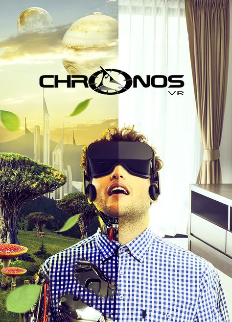 Chronos VR New York Times Ad on Behance Ar Vr Illustration, Vr Graphic Design, Vr Gaming, Commercial Advertisement, Graphics Layout, Social Media Poster, Vr Games, Vr Headset, Landscape Poster