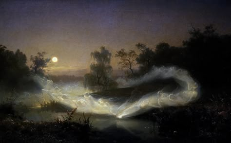 dancing fairies (1866) by august malmström Dancing Fairies, Dark Fairycore, Fairies Dancing, Ethereal Art, Surreal Art, Pretty Art, Pretty Pictures, Aesthetic Art, In The Middle