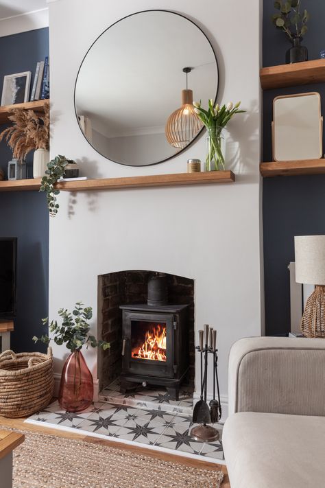 Fish Cross Cottage - Scandinavian - Living Room - Cornwall - by Warren French Interiors | Houzz Scandinavian Living Room Grey, Cottage Scandinavian, Small Cottage Interiors, Victorian Seaside, Scandi Living Room, Snug Room, French Interiors, Living Room Decor Fireplace, Cottage Interior